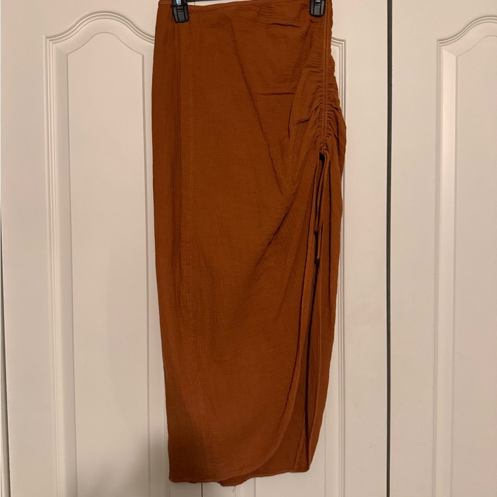 Free People Asymmetrical Skirt in Rust